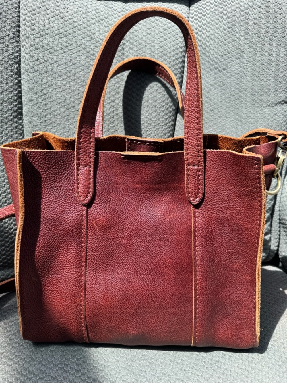 Portland Leather Classic Lola Crossbody Tote Bag - Nutmeg - Picture 2 of 4